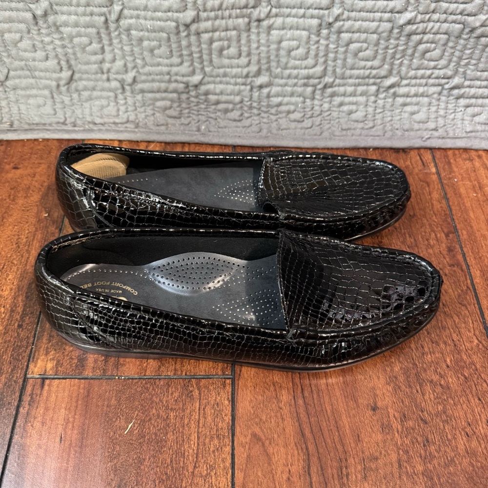 SAS Loafer Shoes Womens Loafer Black Croc Tripad Simplify 10.5